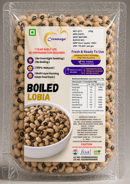 Cooked Lobia (Cow Peas)