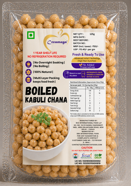 Cooked Kabuli Chana