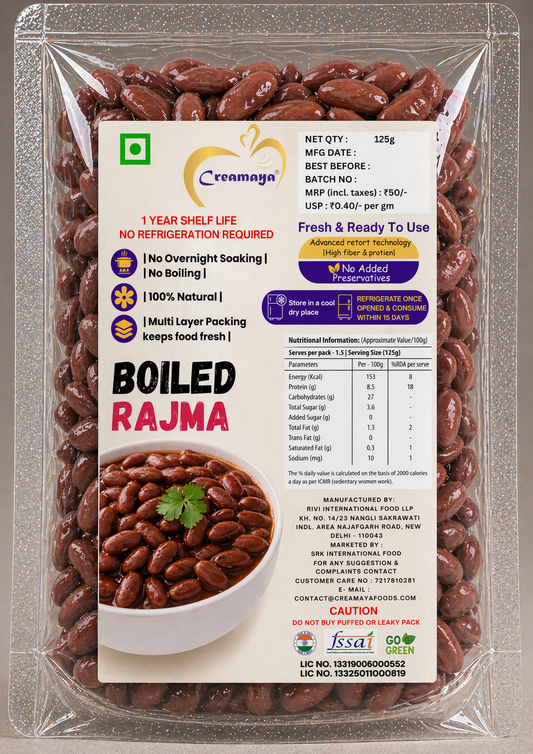 Cooked Rajma (Kidney Beans)