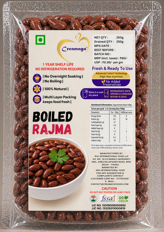 Cooked Rajma (Kidney Beans)